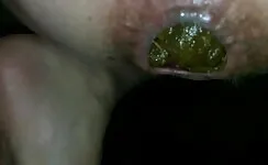 Dirty sticky poop closeup 