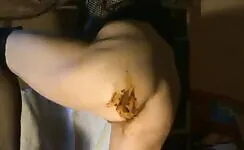Sexy guy teasing and pooping at home 