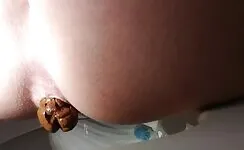 Lovely smooth asshole and thick poop 