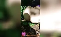 Woman poops in public park