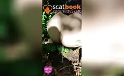 Lady Poops in Forest