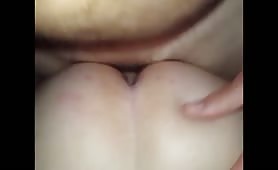 Creaming deep inside her ass