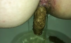 Big brown turd from a sexy ass