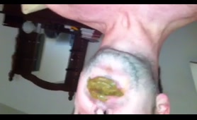 Woman eats a nasty turd