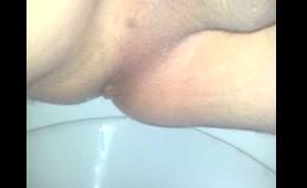 Woman Farts and Shits in Toilet
