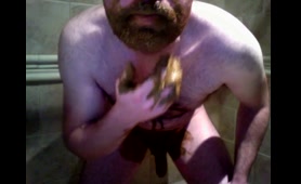 He Gets Dirty Anal Beads in His Mouth
