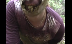 Woman Covers Herself in Puke and Mud