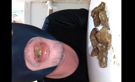 Woman Eats a Plate of Shit