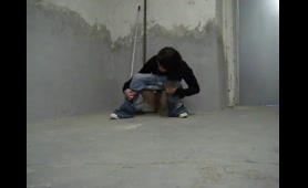 Woman Poops and Pees in Public