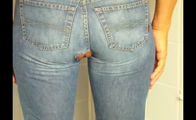 Woman Poops in Jeans
