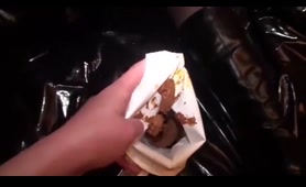 Dark Haired Slut Gives a Crappy Treat