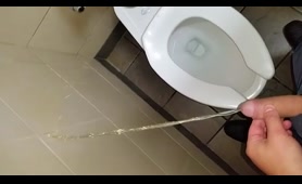 Woman Shits in a Messy Public Toilet