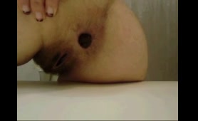 Curvy Babe Shits a Sticky Load