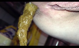Woman Takes a Close Up Dump