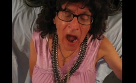 Grandpa gets a mouthful of piss