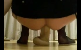 Blonde Babe Takes a Dildo and Eats Her Own Poop