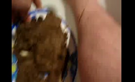 Hottie Dunks Hand in toilet dump