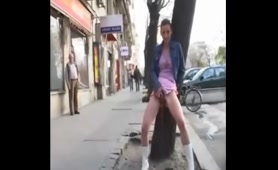 Crazy Lady Publicly Pees with People Around