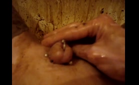 Woman Plays with herself while covered in her own Shit