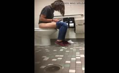 Petite girl pooping