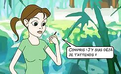 Cartoon Scat - Sexy scat babe pooping in the jungle 