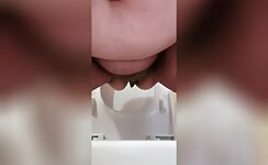Chubby amateur lady pooping closeup 