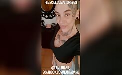 Tattooed Babe Drops a Nasty Shit