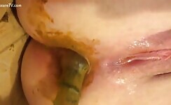 Hot woman gets shit in a nice way